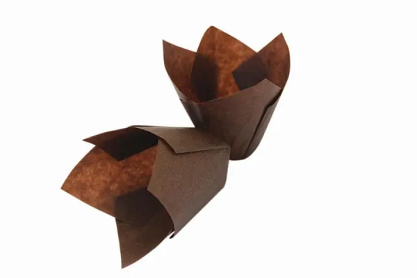 Stampo per muffin Schneider tulipano marrone base 50 mm altezza 95 mm conf. da 1000 122250