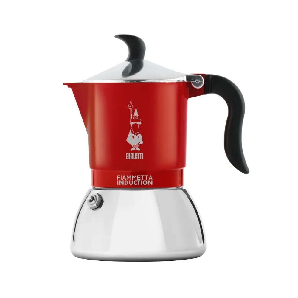Caffettiera Italiana Bialetti FIAMMETTA INDUCTI Rosso Acciaio inossidabile 2 Tazze