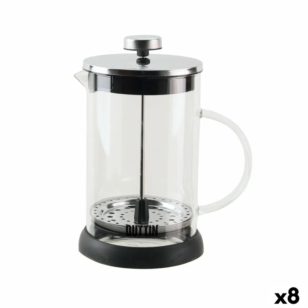 Caraffa con Filtro per Infusioni Quttin Vetro Borosilicato 800 ml 16 x 11 x 18 cm (8 Unità)