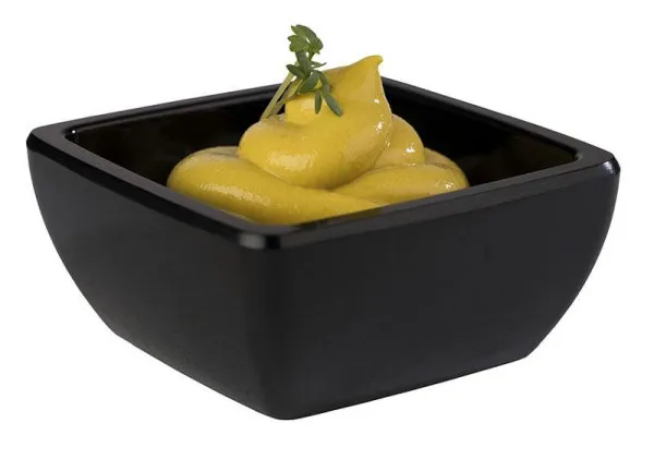Ciotole APS -FRIENDLY BOWL- 65 x 65 cm altezza: 3 cm PET nero conf. da 6 79023