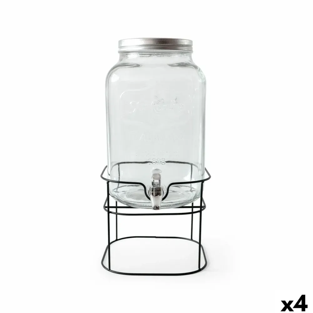 Dispenser di bevande La Mediterránea Rustik Metallo Vetro 8 L 22 x 22 x 37 cm (4 Unità)
