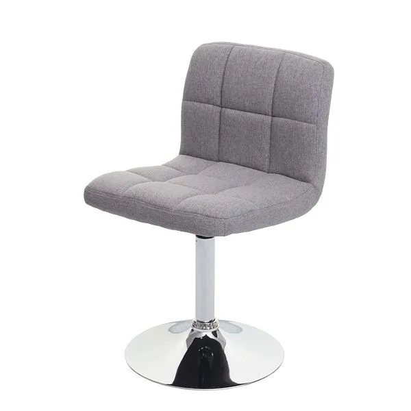 Mendler sedia da pranzo Kavala sedia da cucina girevole tessuto/tessuto grigio limpido base cromata 74413