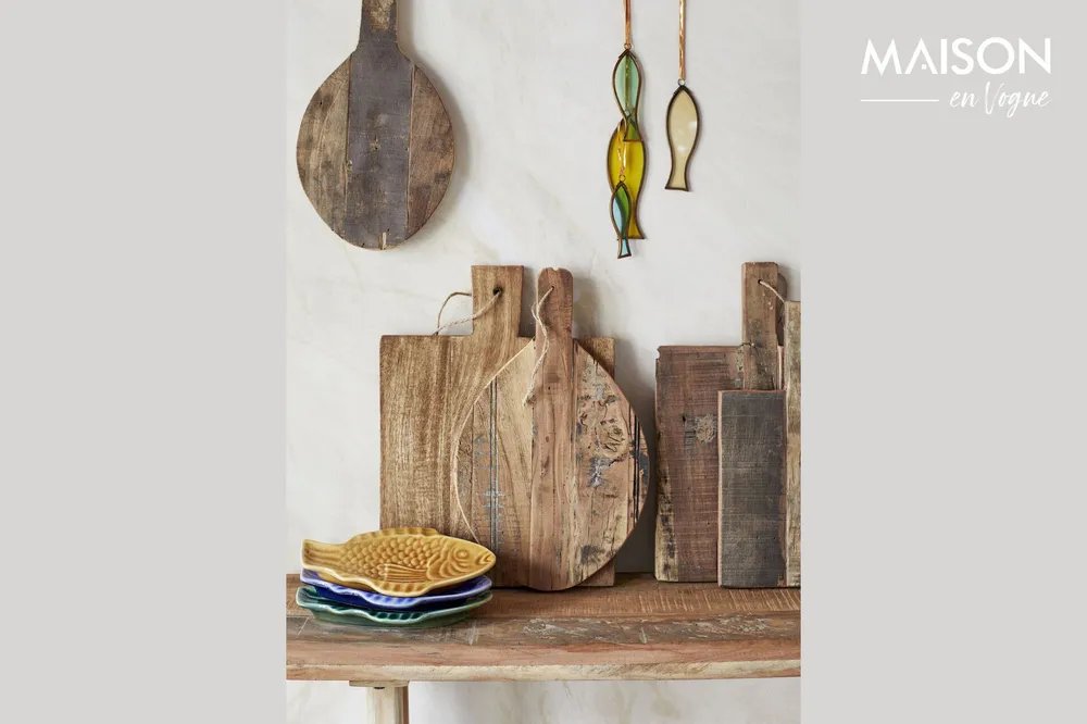 Set di 2 taglieri legno distinto Salsiccia Madam Stoltz - 38cm