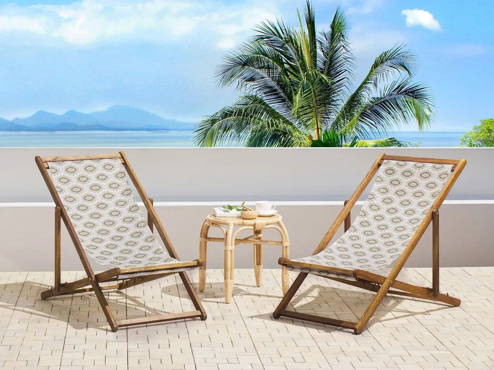 Set di 2 teli da sdraio fantasia boho sabbia ANZIO / AVELLINO