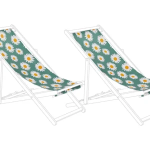 Set di 2 teli da sdraio fantasia margherite multicolore ANZIO / AVELLINO