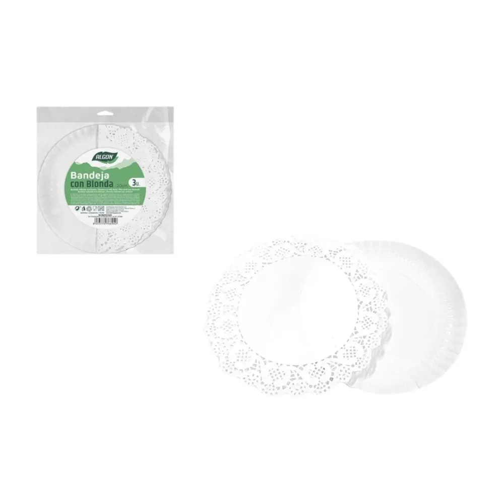 Set di vassoi per Alimenti Algon Rotondo 20 cm 3 Pezzi (24 Unità)
