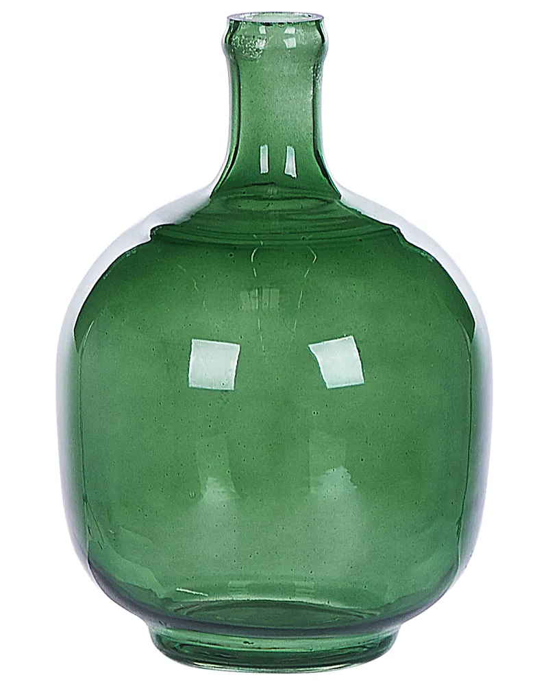 Vaso decorativo PARATHA confezionato mano Vetro Verde