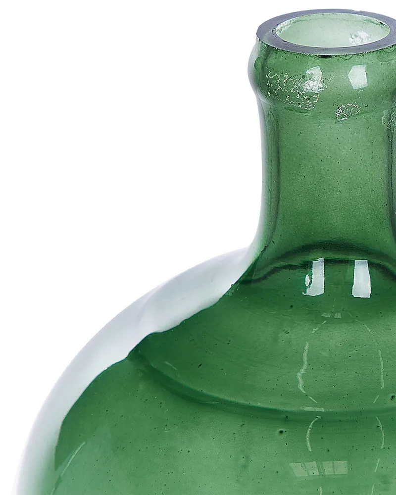 Vaso decorativo PARATHA confezionato mano Vetro Verde