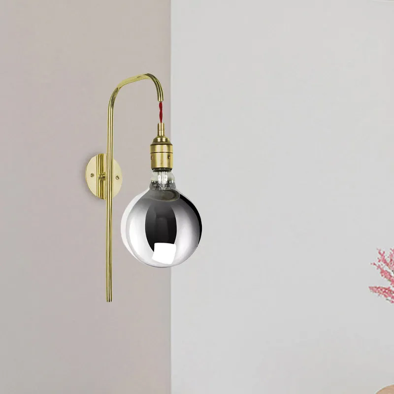Apparecchio di illuminazione innovativo globo vetro trasparente con una luce cromata/oro per soggiorno per Principianti