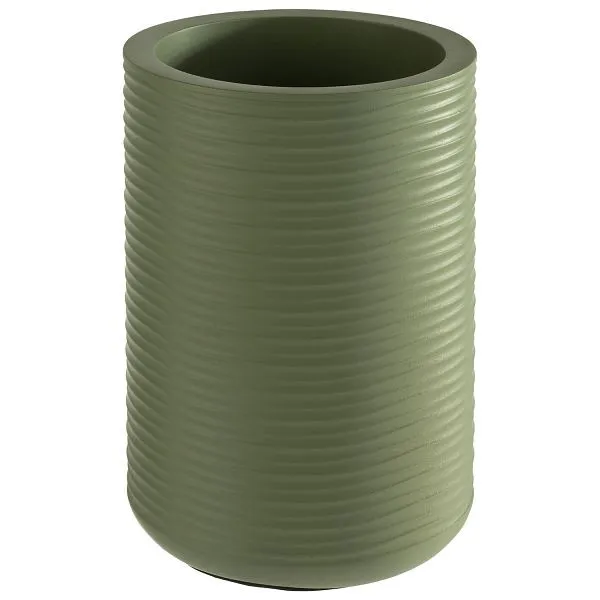 Raffreddatore per bottiglie APS -ELEMENT- esterno Ø 13 x 195 cm cemento verde interno Ø 10 cm con lato inferiore delicato...
