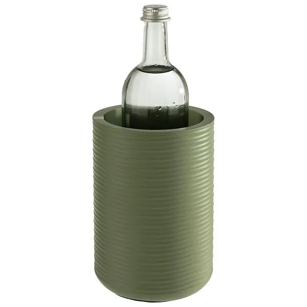 Raffreddatore per bottiglie APS -ELEMENT- esterno Ø 13 x 195 cm cemento verde interno Ø 10 cm con lato inferiore delicato...