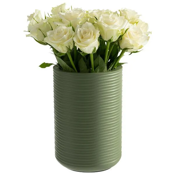 Raffreddatore per bottiglie APS -ELEMENT- esterno Ø 13 x 195 cm cemento verde interno Ø 10 cm con lato inferiore delicato...