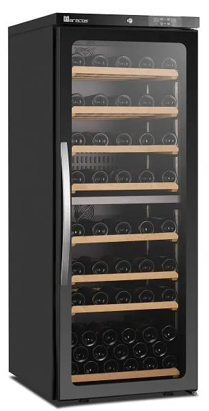 Cantinetta per vino Saro 2 zone con porta vetro CV350 PV 2T 486-1005