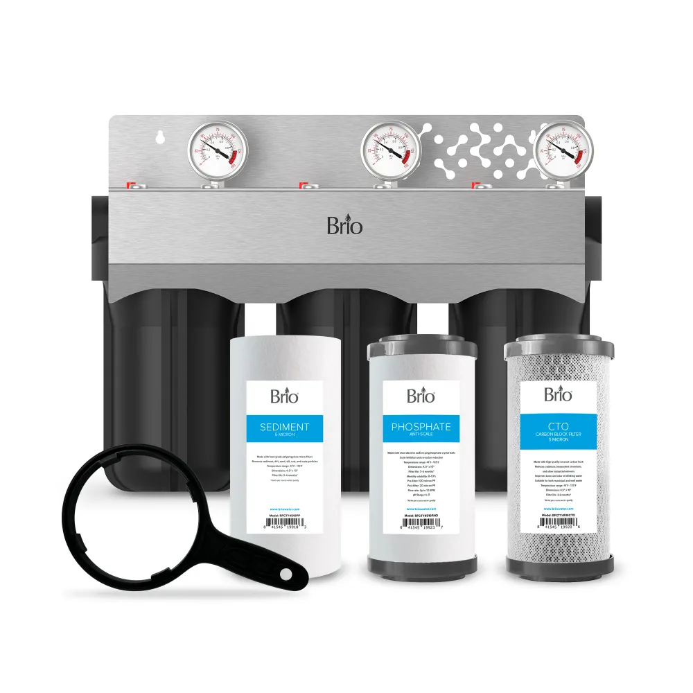 Brio 3-Stage Whole House Filtration System - 10" Anti-Scale
