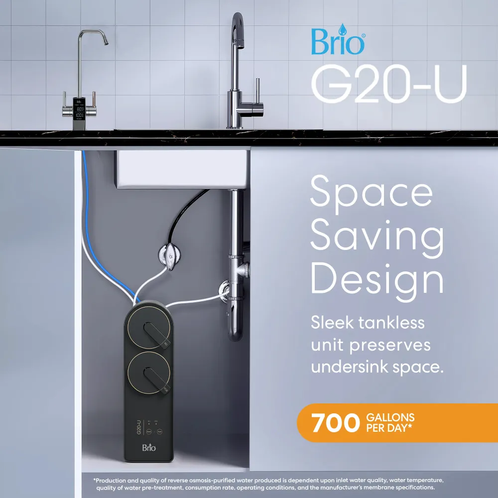 Brio G20-U RO Undersink Filtration System - Nero notte