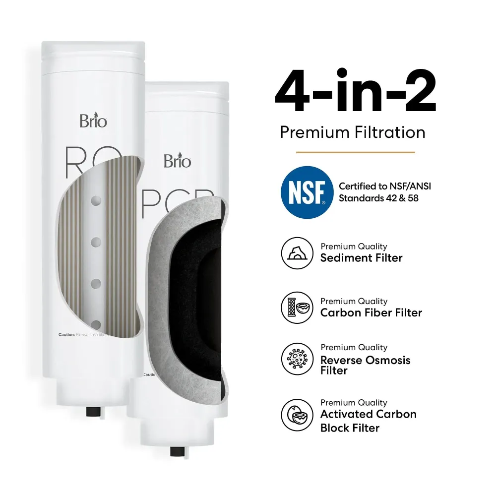 Brio G20-U RO Undersink Filtration System - Nero notte