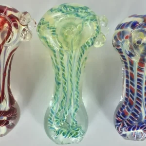 2.5" C.T Fancy Stripe vetro Hand Pipe