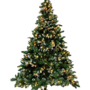 Frosted Christmas Tree Pre-Lit 210 cm Green PALOMAR