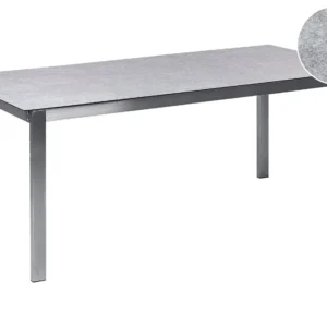 Garden Dining Table Cristallo Top 180 x 90 cm Grey COSOLETO