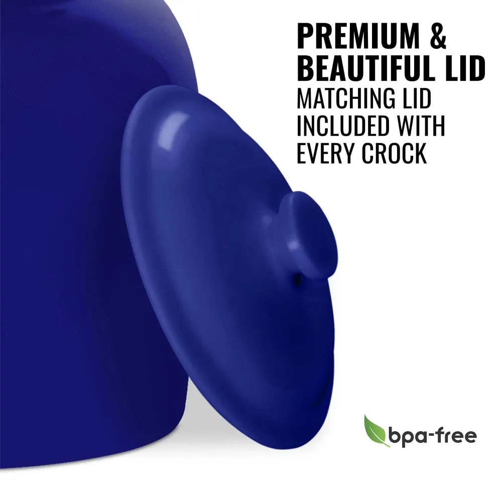GEO Porcelain Di ceramica Crock Water Dispenser - Blue