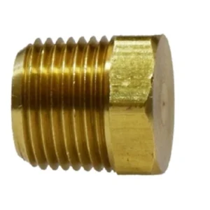 1/2" MIP Cored Hex Head Plug Ottone Fitting Pipe 28204