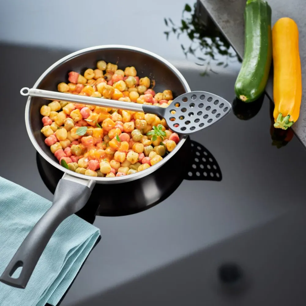 Set di 2 utensili da cucina nailon con manico acciaio inox Basic Line Rösle