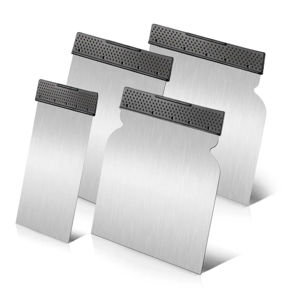 SPATOLE SPATLE SPATLE SET INGETTRI DI 4 PEZIE DELLA STRUZIONE DELLA SPATTURA DI 4, 80, 100, 120 MM, FILLER AREA UNIVERSALE...