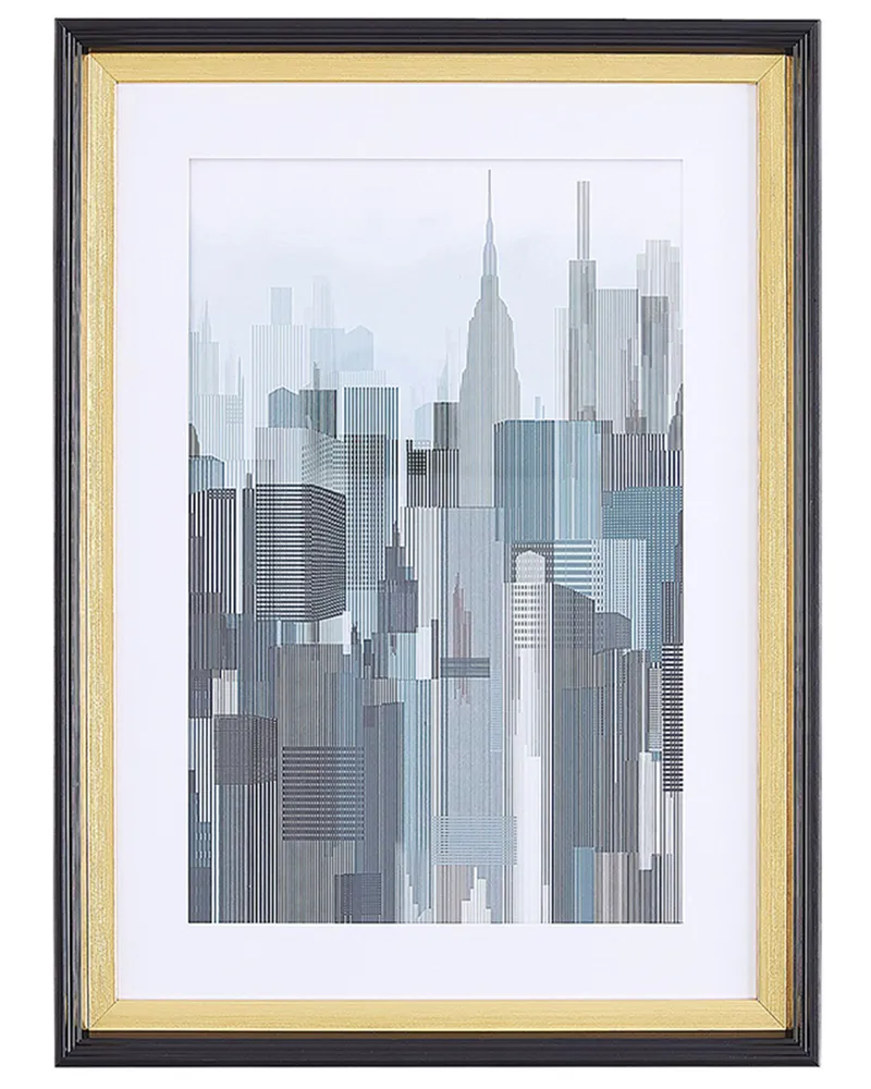 Stampa da parete Incorniciata BAMAKO Rettangolare 60 x 80 cm Urbano Grigio