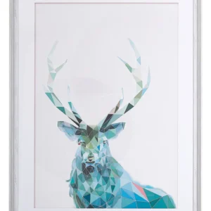 Stampa da parete Incorniciata KAYES Rettangolare 60 x 80 cm Animale Blu
