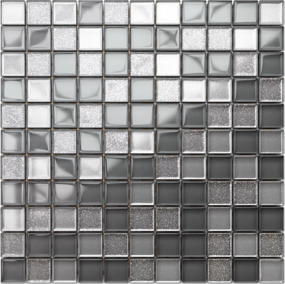 Temperato mosaic on mesh bathroom or kitchen 30 cm x 30 cm - Gray turtle