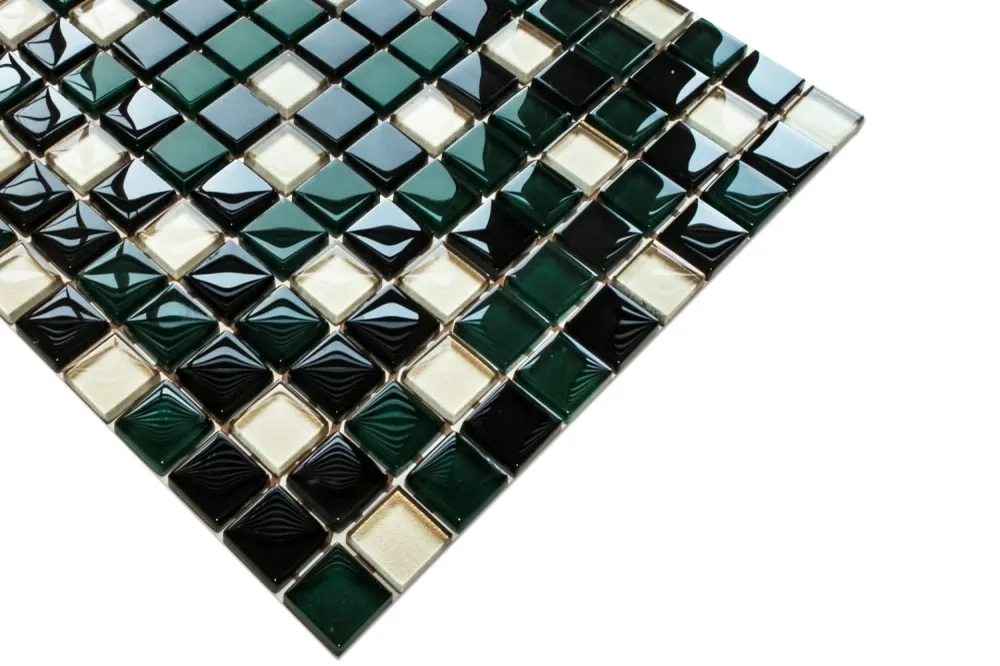 Temperato mosaic on mesh bathroom or kitchen 30 cm x 30 cm - Green relax