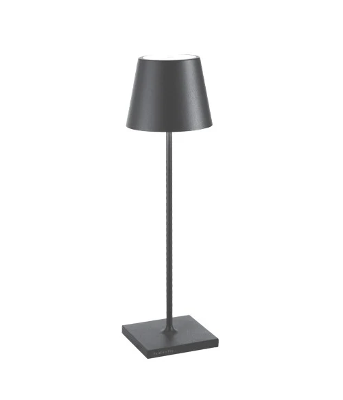 Lampada da Tavolo Senza Fili Poldina Pro Grigio Scuro
