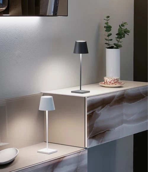Lampada da Tavolo Senza Fili Poldina Pro Grigio Scuro