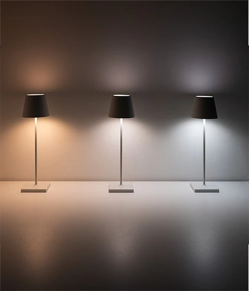 Lampada da Tavolo Senza Fili Poldina Pro Grigio Scuro