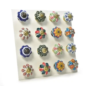 Pomello per mobili, stile mediterraneo, metallo e vetro, Mercury