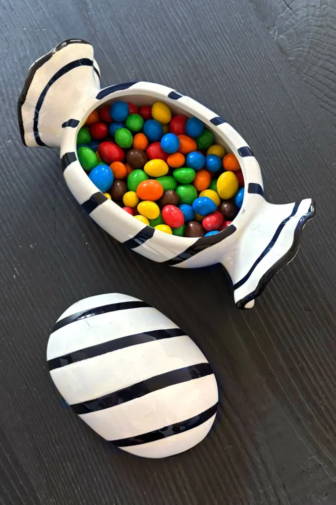 Scatola con Design Caramello Bianco e Nero