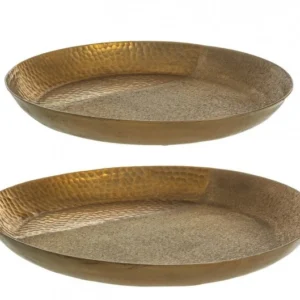 SET2 PIATTO DECOR HAMMEL ORO