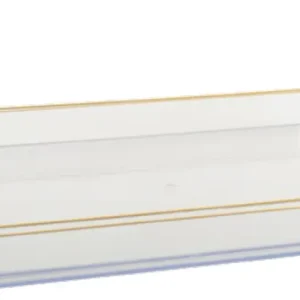 Vassoio plexi con bordo oro grande