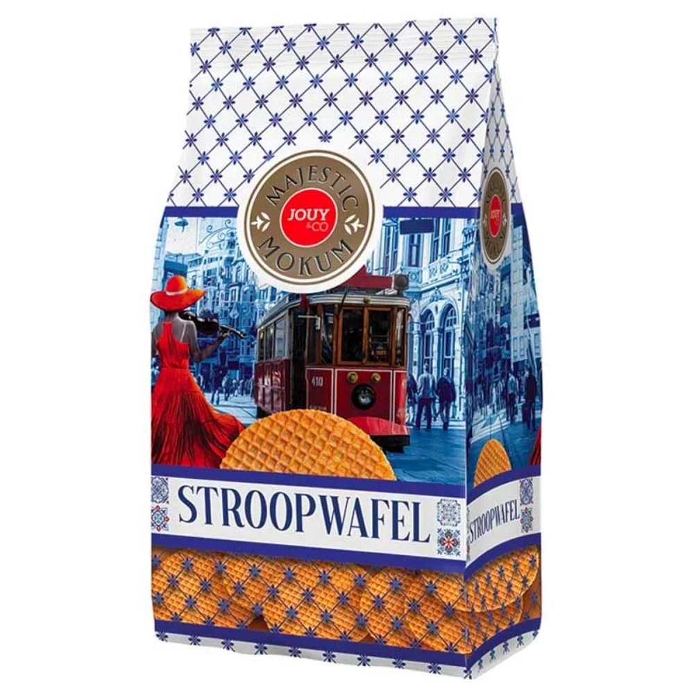 Majestic Mokum Stroopwafel, waffle ripieni di caramello al burro da 200g
