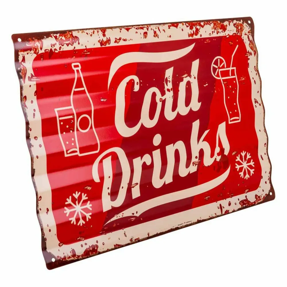 Placca da Parete Alexandra House Living Gelido Drink Ferro 59 x 1 x 40 cm
