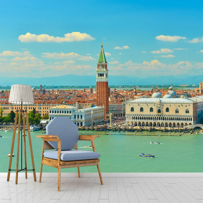 Professionale Pittoreschi canali di Venezia Murale Soggiorno Architettura Wall Art, su misura