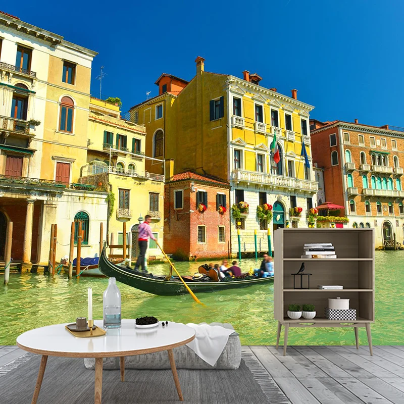Professionale Pittoreschi canali di Venezia Murale Soggiorno Architettura Wall Art, su misura
