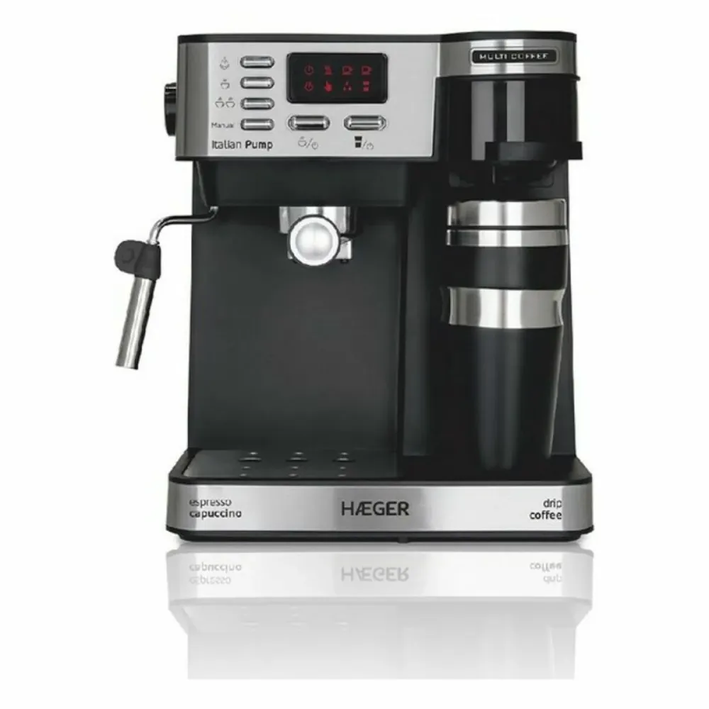 Macchina per Caffè Moka Caffettiera Express Leva Haeger CM-145.008A Multicolore 1,2 L