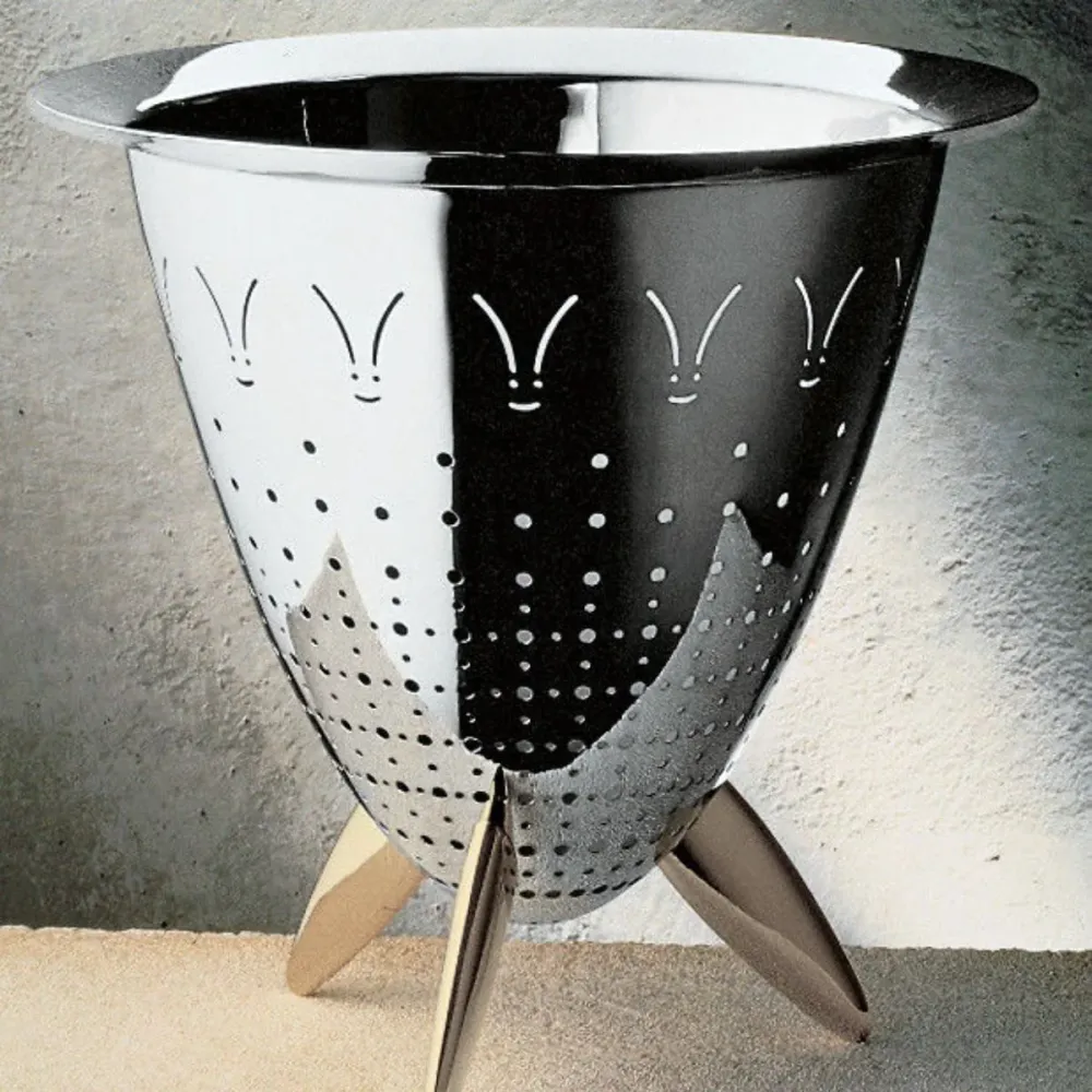Scolapasta acciaio inox Max Le Chinois di Philippe Starck per Alessi Diametro 25 cm