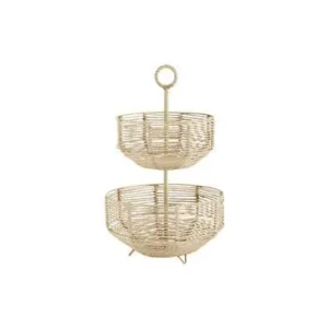 Appendiabiti ferro e juta naturale Jasket Madam Stoltz - 46cm