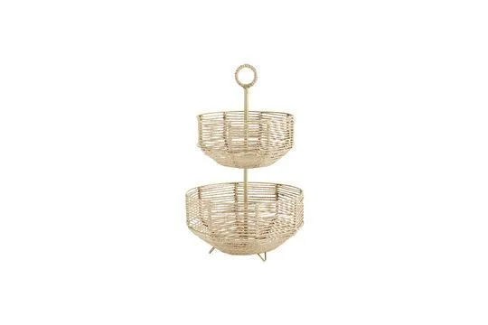 Appendiabiti ferro e juta naturale Jasket Madam Stoltz - 46cm