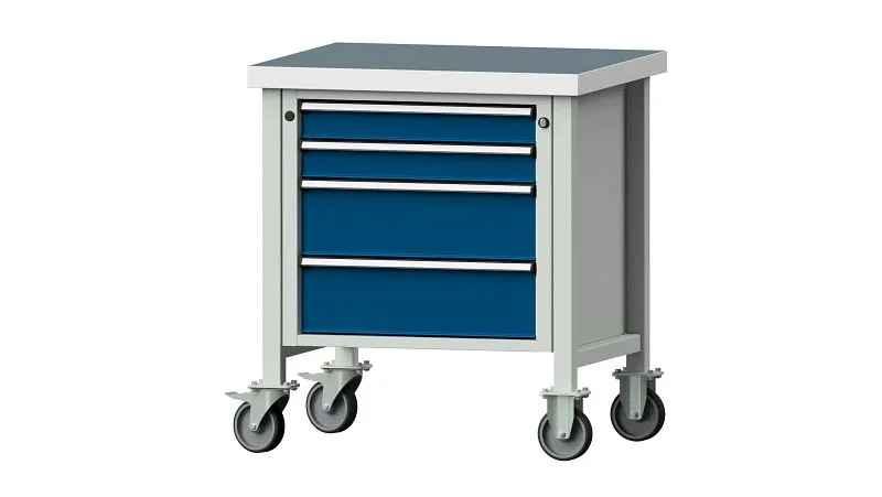 Banchi da lavoro ANKE banco da lavoro box modello 21 V 800 x 700 x 900 mm RAL 7035/5010 UBP 50 mm 306.439