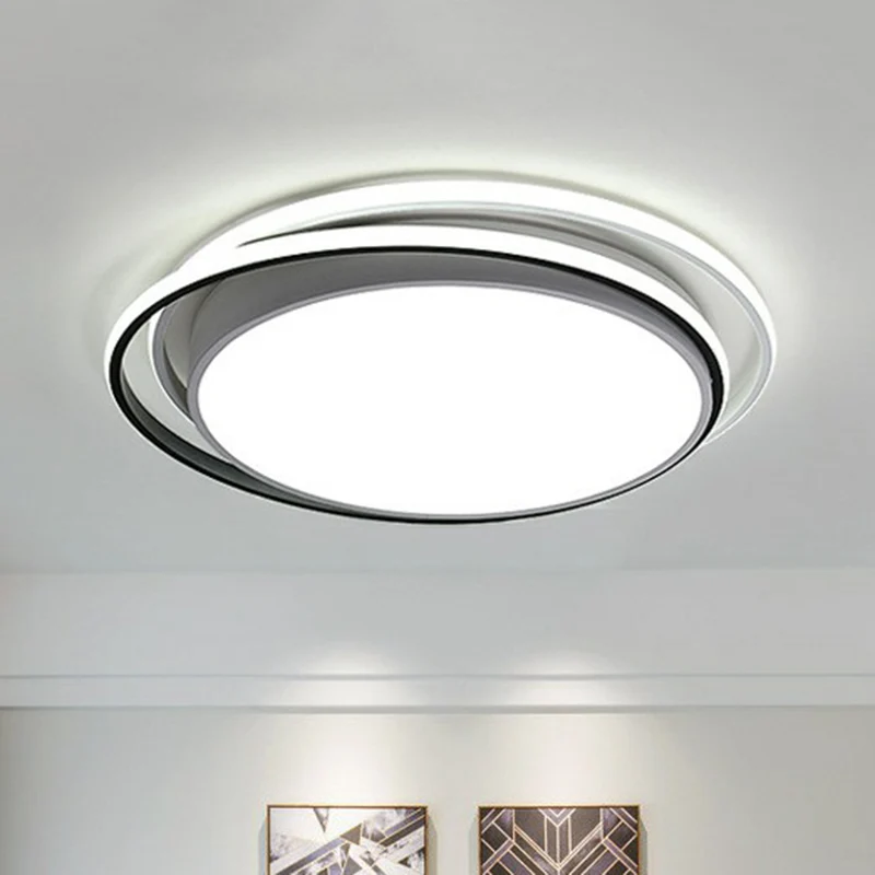 Moderna plafoniera da incasso LED rotonda ultrasottile da incasso acrilico per soggiorno
