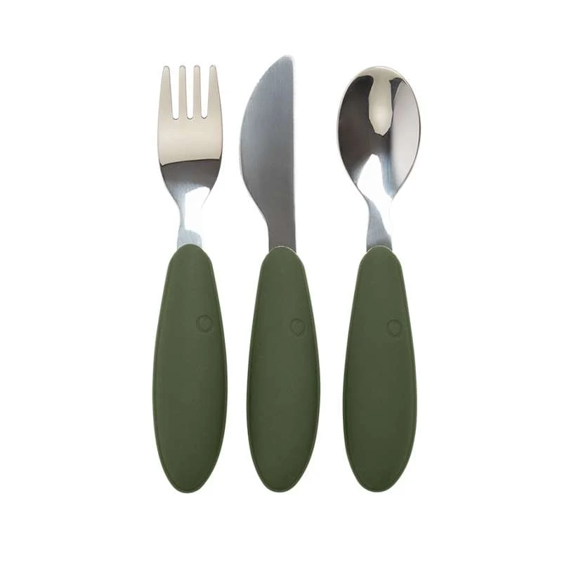 BIBS Dinner Bestiksæt m. 3 Dele - Hunter Green Set da 24 Pezzi