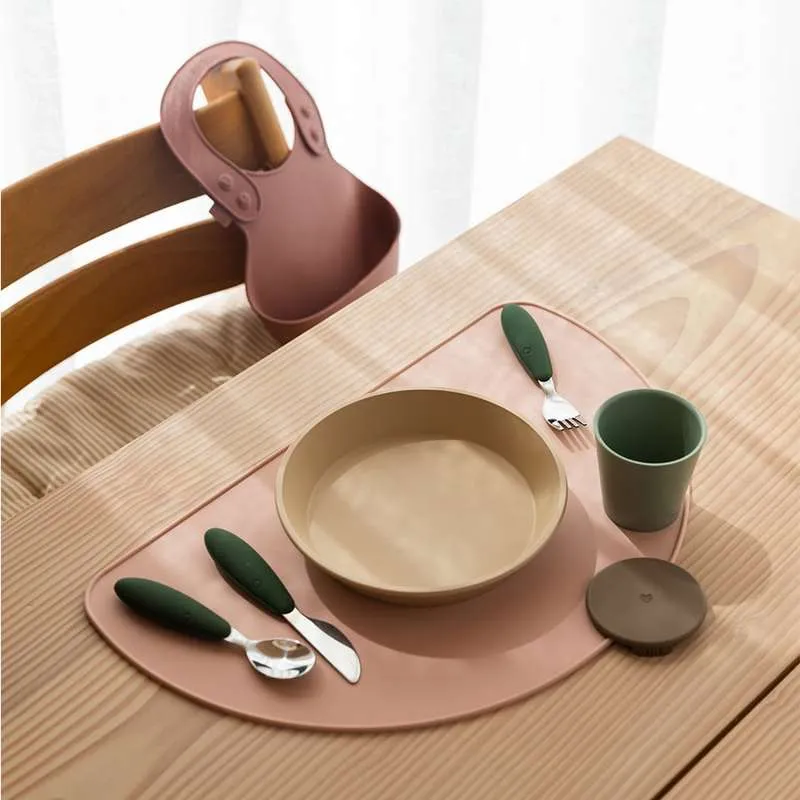 BIBS Dinner Bestiksæt m. 3 Dele - Hunter Green con Affilatore Integrato